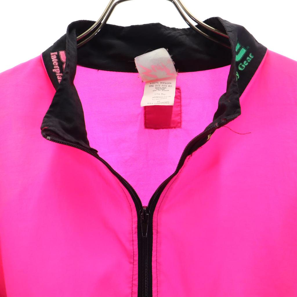 Surf STYLE 90s Old Half Zip Nylon Jacket ONE SIZE Black Pullover Men's Used