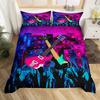Music Guitar Duvet Cover Digital Printing Set Bedding Decorative Quilt Cover Pillowcase Three-Piece Set