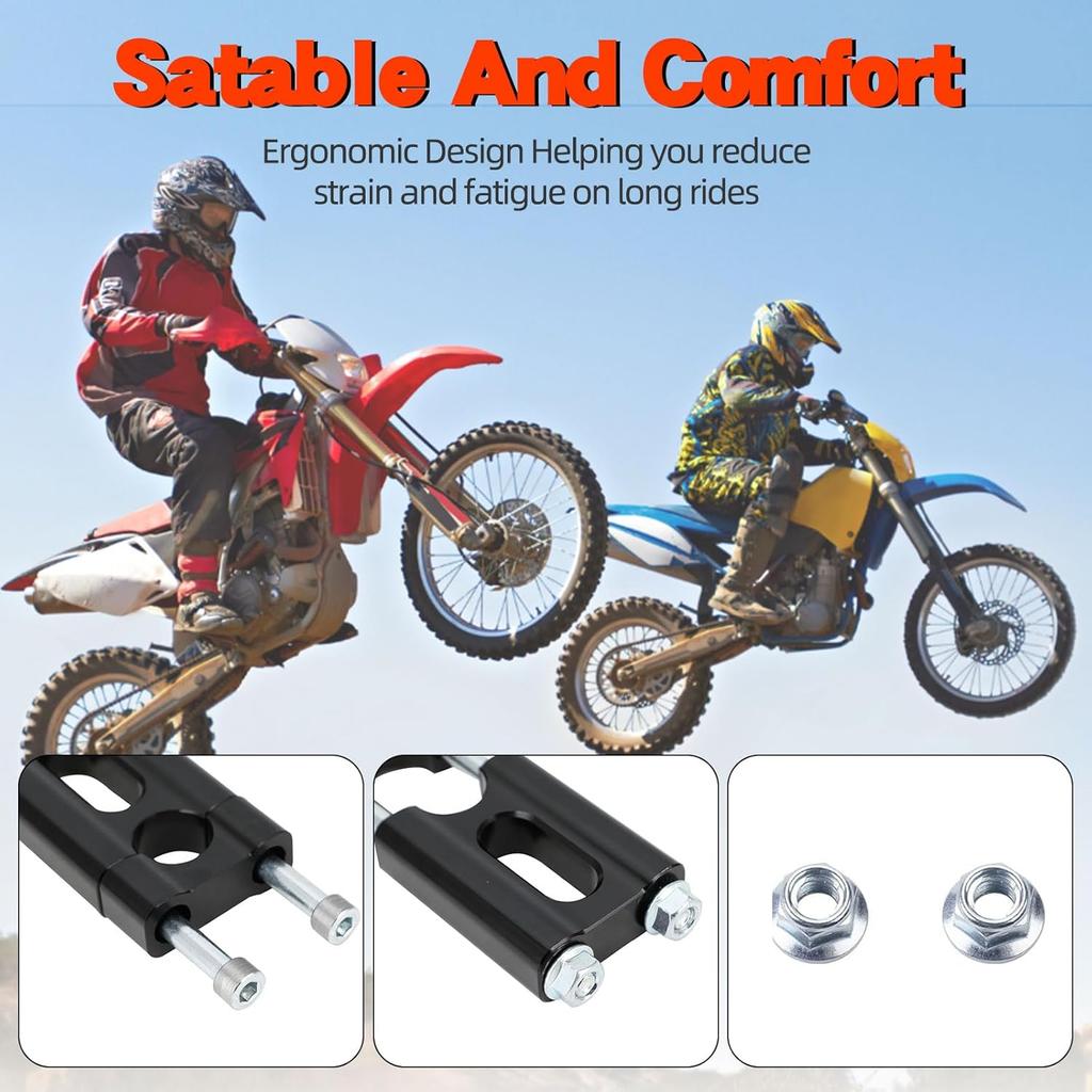 Dirt Pit Bike Handlebar Risers 22mm 7/8” Handle Bar Mount Clamp Risers for MX650 BTX200 CT200U MB200 GMB100 CRF 80 110 XR/CRF SSR 110 125 Universal