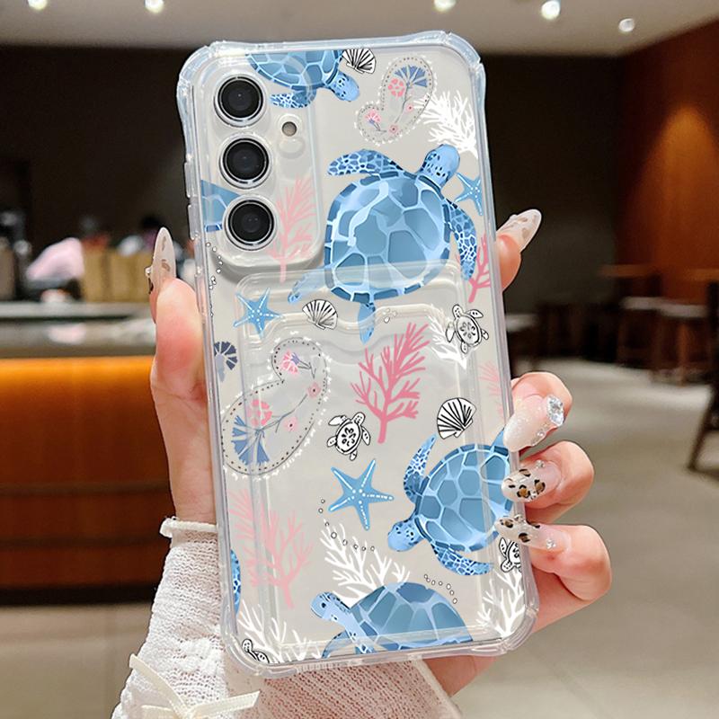 

Ocean Turtle Phone Case For Samsung Galaxy S26 S24 S23 Ultra S25 Edge S25 FE A37 A17 A56 A16 A55 A36 A26 Card Bag Wallet Cover Galaxy S26
