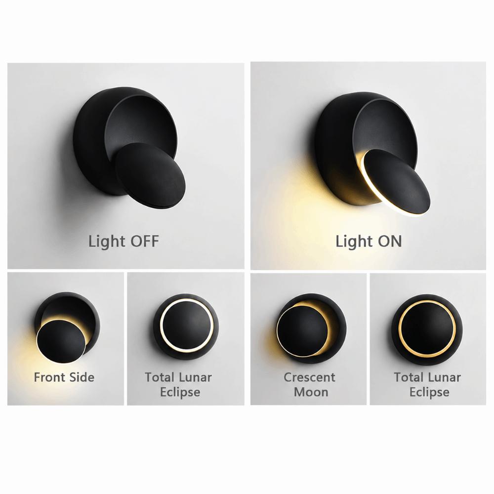 360 Degree Rotatable LED Wall Lamp Crescent LED Wall Light Modern Wall Light Indoor Wall Decor