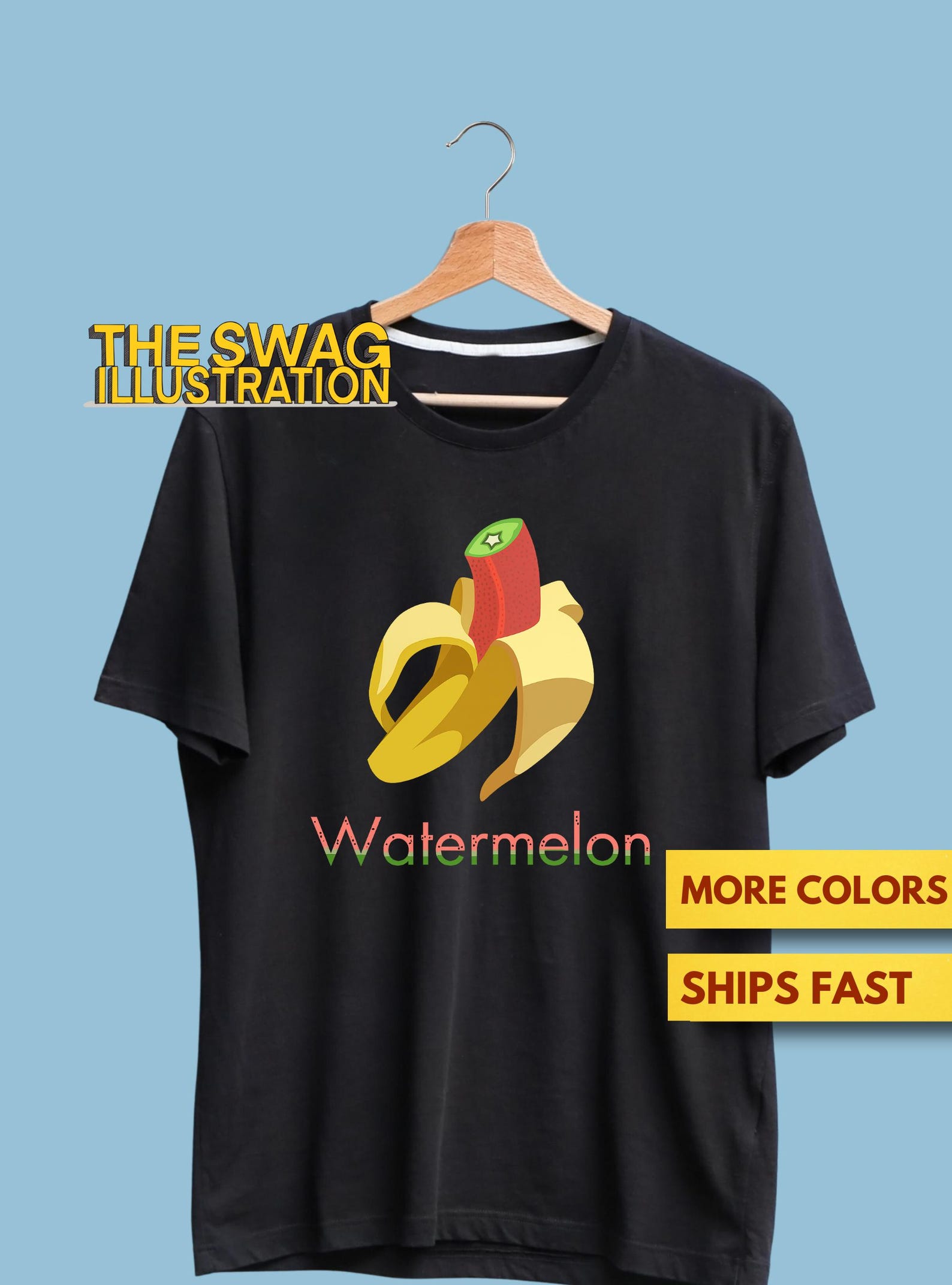 Banana Watermelon Irony Shirt, I m Not Sure, But I Think This Is What A Watermelon Is Funny Irony Shirt, Food Humour GifT shirt, Premium Tee XL