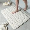 Cobblestone Embossed Memory Foam Bath Mat Non-Slip Absorbent Shower Rug for Bathroom Floor Tub Decor