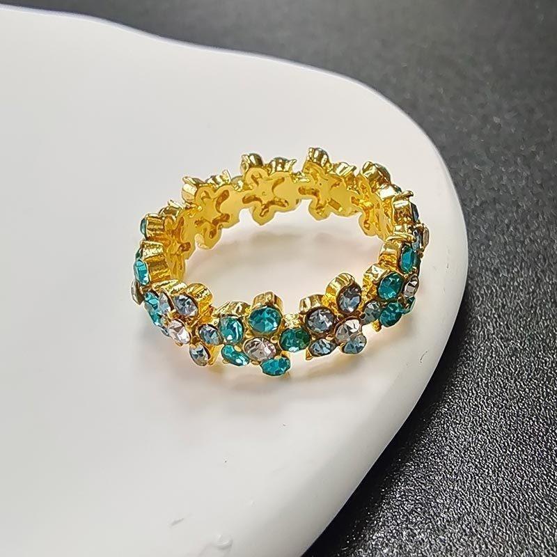 Jewelry, Golden Famous Style Full Diamond Elephant Ring Creative Popular Jewelry