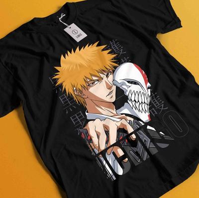 Bleach Anime T-Shirt Ichigo Bankai T-Shirt Aizen Yhwach T-Shirt Zaraki Kenpachi Shirt
