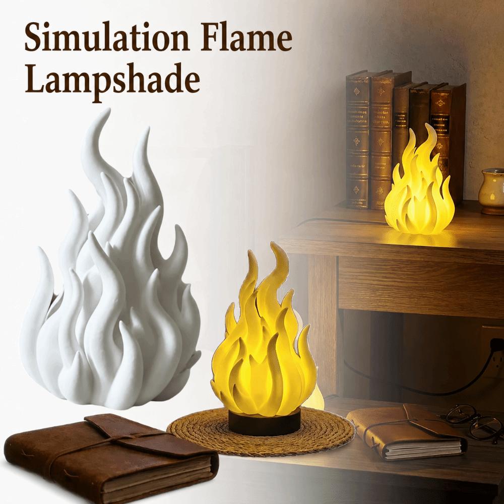 Portable Design Night Light Lampshade 3D Printed Imitation Bonfire Lampshade  Gift