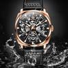 OLEVS Men's Mechanical Watch Tourbillon Hollow Dial Waterproof Watch