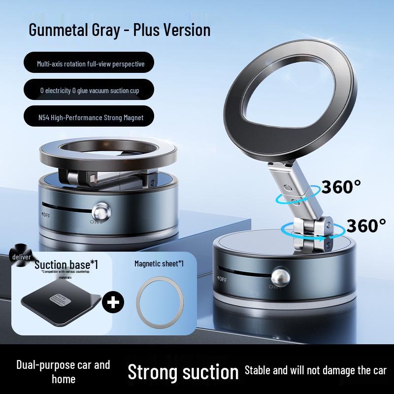 Multifunctional Double-Sided Magnetic Phone Holder for Desktop, Wall, Car, or Mirror Use