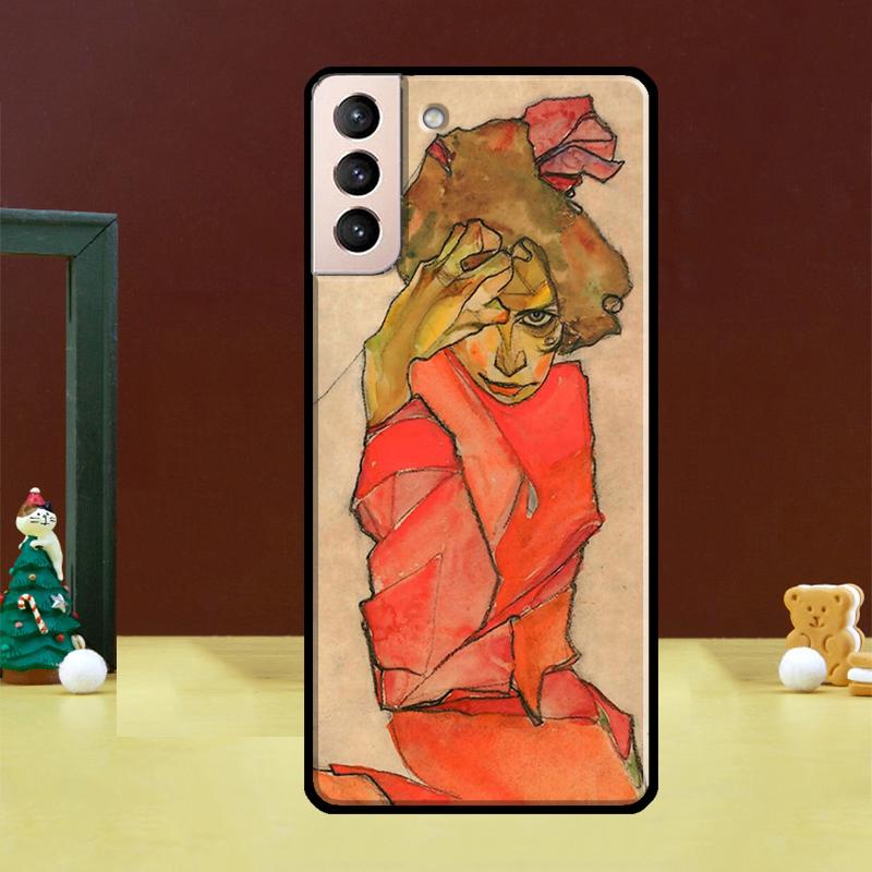 Egon Schiele Phone Case For Samsung Galaxy S24 Ultra S20 S21 S22 S23 S25 Ultra S24 FE S9 S10 Plus Cover