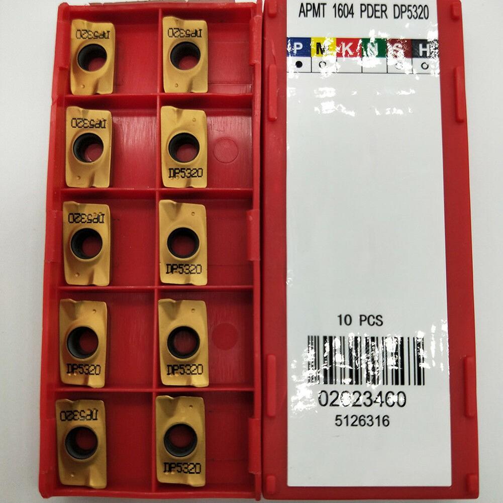 

10PCS APMT1604PDER DP5320 Carbide Insert Milling Blade Cutter Inserts 400R