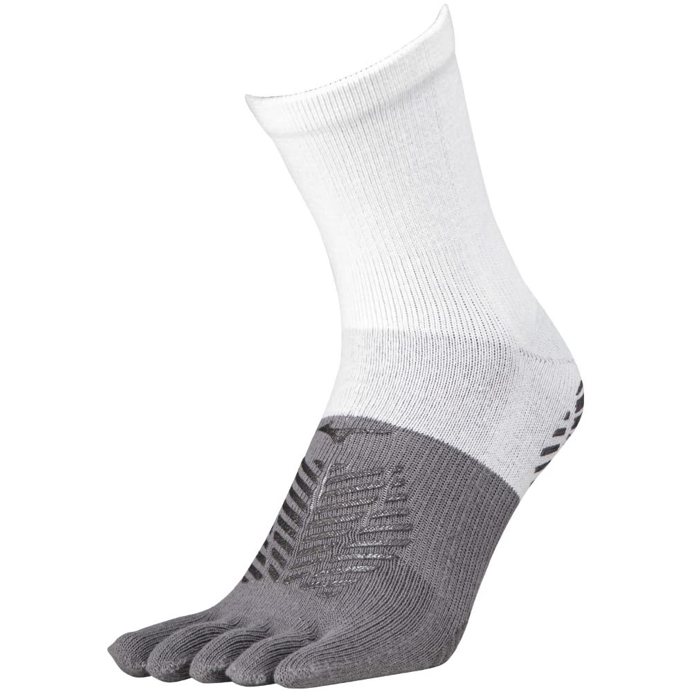 Mizuno Zero Glide Short Soccer Size Cm Socks, Five-Toe Grip, White, 27.0-29.0 (P2MX2510)