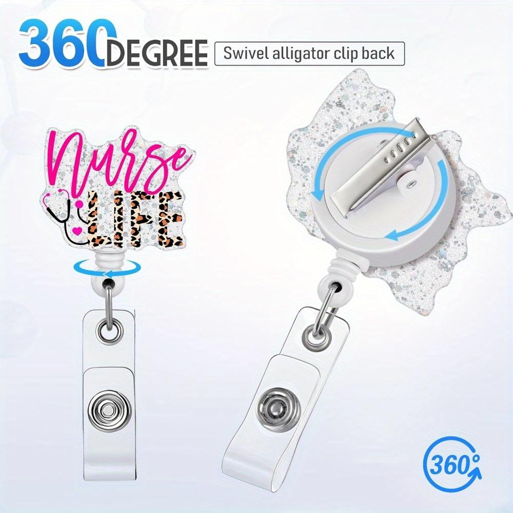 Nurse Life Badge Reel Gift Set. Extendable ID clip for medical assistants & office staff.