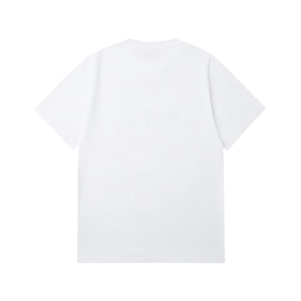 Carhartt WIP Loose Fit Letter Print Crew Neck Short Sleeve T-Shirt Men Tops White I034405-02-XX