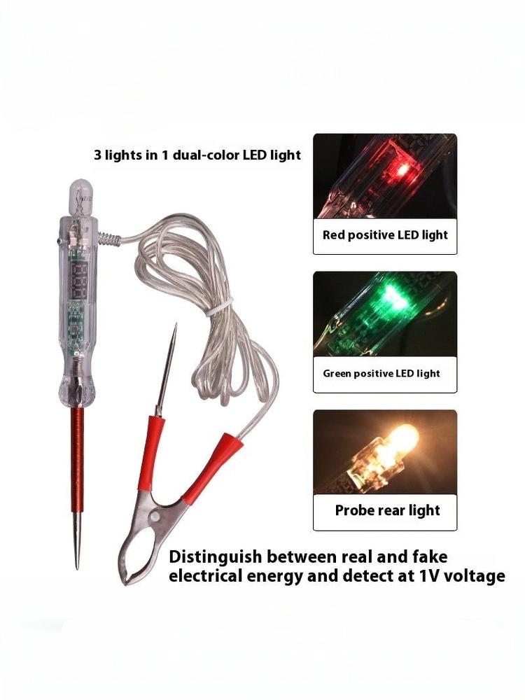 6V-36V Electrical Voltage Tester Pen Probe Lamp Dual-color LED Light Auto Car Light Circuit Tester Auto Circuit Repair Tools