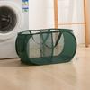Large Capacity Laundry Basket with Side Pocket - Thickened, 2 Compartments, Multifunctional Sorting, Collapsible Mesh Laundry Hamper Bag, Clothes