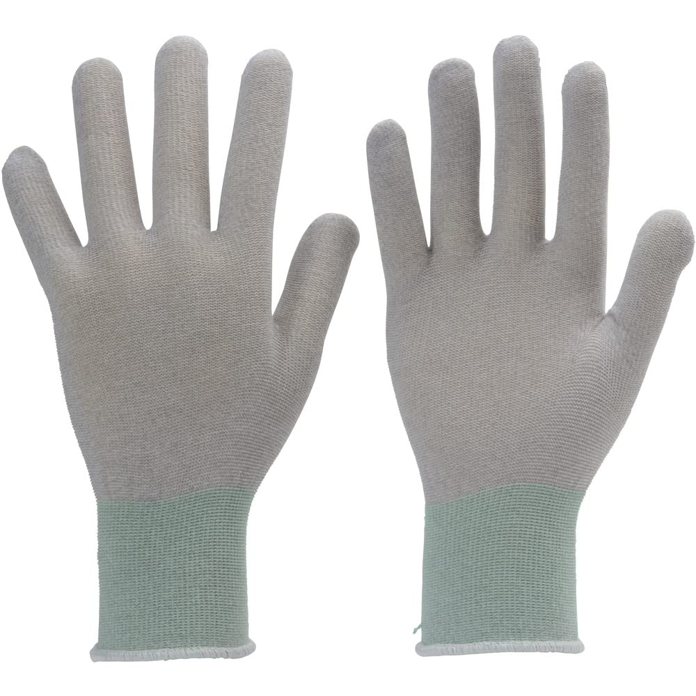 TRUSCO x 10 Gray [Bulk Sale] Anti-Static Gloves, Non-Coated, Medium, TGL-2995M Pairs,