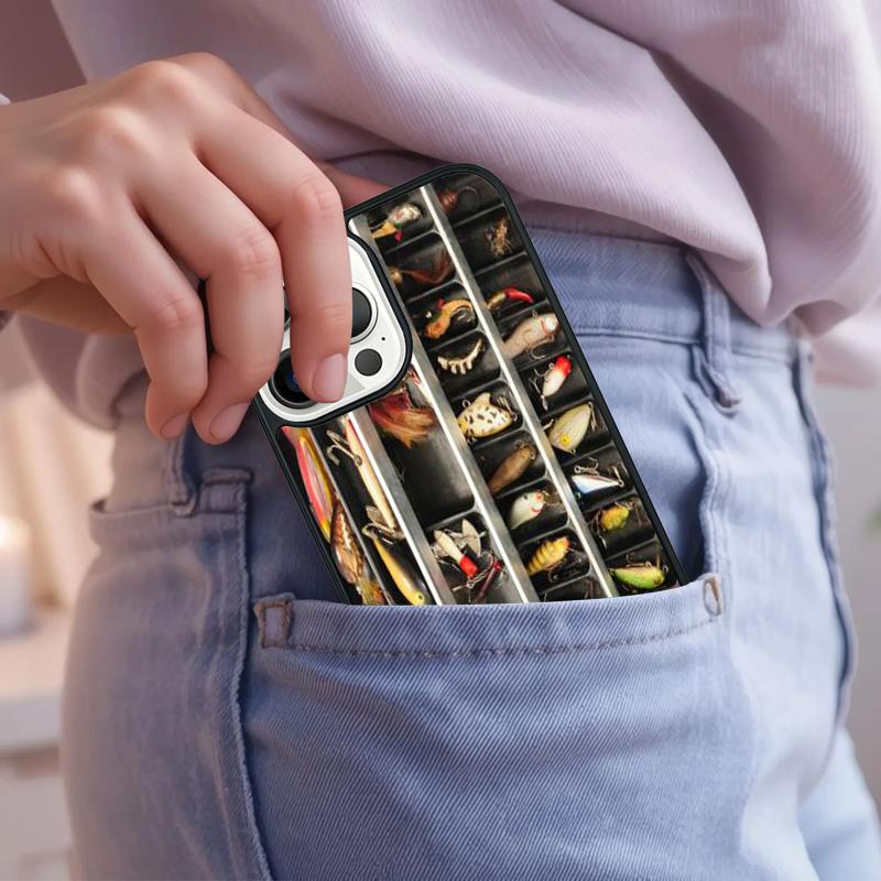 Hunting Fishing Art Fish Box Phone Case For iPhone 17 Air 15 16e 14 13 Pro Max Coque 12 11 Pro Max PLUS Cover