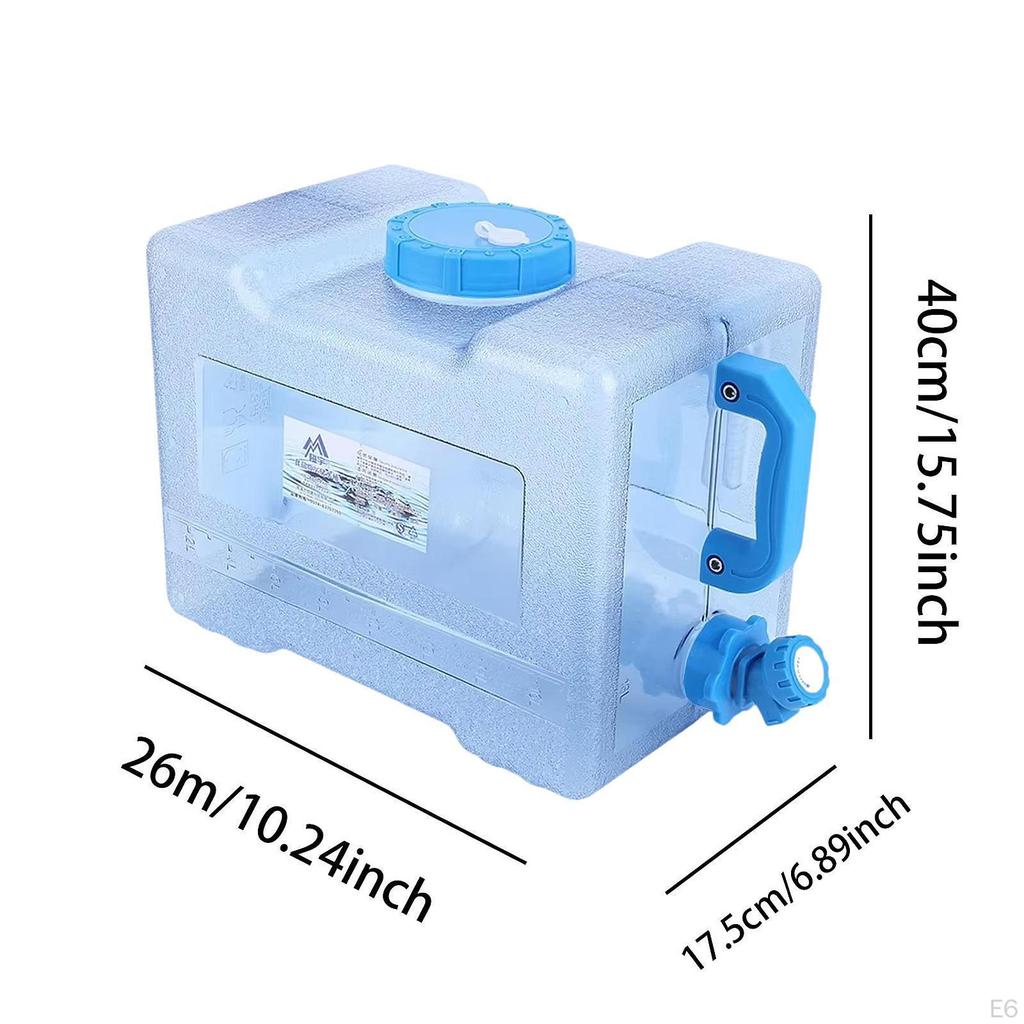 Camping Water Container Bucket with Faucet Tank Jug Carrier for Outdoor