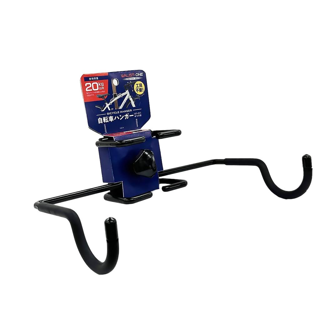 Waki Sangyo Wandaufbewahrung Spannungs Fahrradaufhänger Innenaufbewahrung Crossbike Schwarz cm WALIST-ONE Seidenglänzend 18x29.5x11.5 W1-011