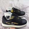 Fashion Black and Red Bread Shoes Retro Casual Shoes Couple All-match Sneakers Men and Women Sports