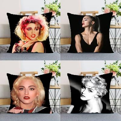 Pop M-Madonna Zpěvačka Povlak na polštář Potah na polštář Měkký Roztomilý Dekorační polštář Pro Auto Pohovku Povlak na polštář Polyester S