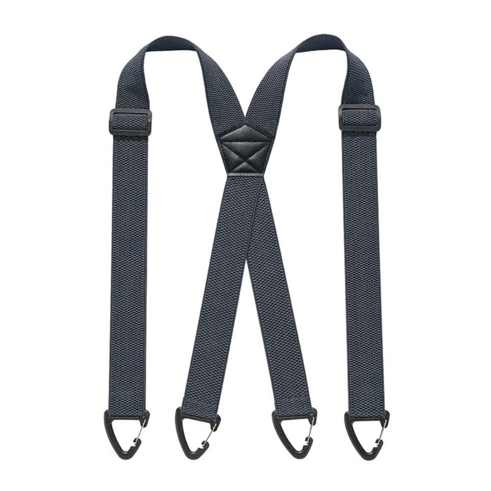 

Heavy Duty Work Suspenders with 4 Gripper Clasps Elastic Pants Braces Business