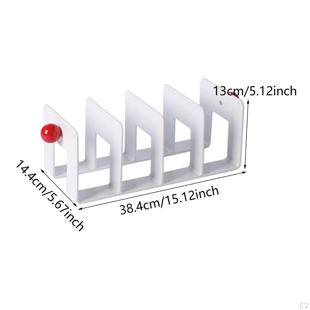 Acrylic Bookend Desk Bookshelf Book Stopper Home Non Skid Stationery File Folder Sorter Organizer