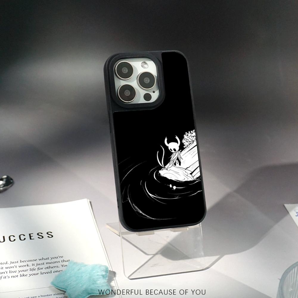 Super fashion Hollow Knights game Phone Case for iPhone 17 16 e 15 14 13 12 Pro Max Sheepskin Silver-edged protective case