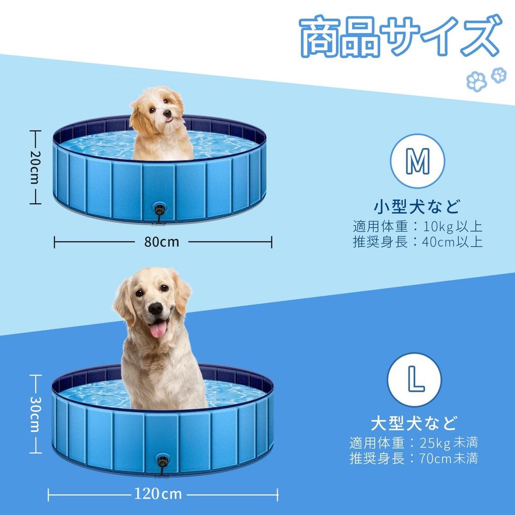 Saiveina Pet Pool for Kids and Dogs, No Inflation Required, Foldable, Large, Suitable for Large, Medium, and Small Dogs, Bath Toy, Water Play, PVC