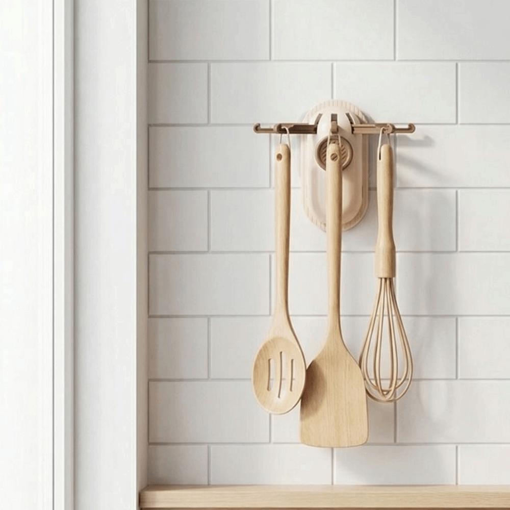 Wall Mounted Spatula Storage Rack Plastic Wall Hooks Practical Kitchen Utensil Hook for Kitchen