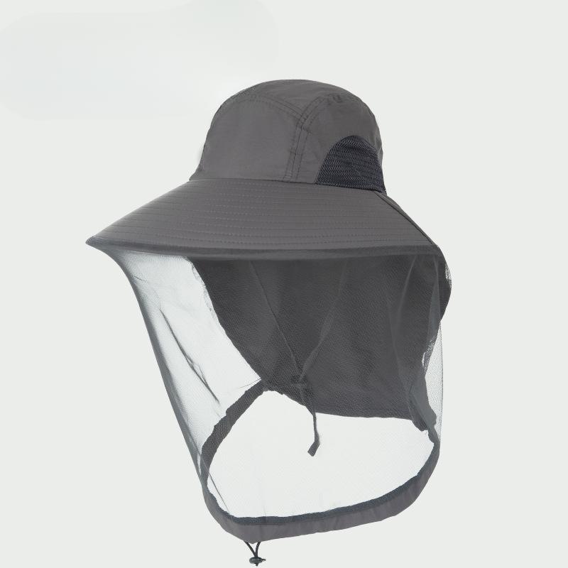 

Уличная шляпа от комаров, шляпа для рыбалки, закрывающая лицо, защита от солнца, дышащая сетчатая маска, шляпа-маска от пчел, защитная шляпа для рыбалки