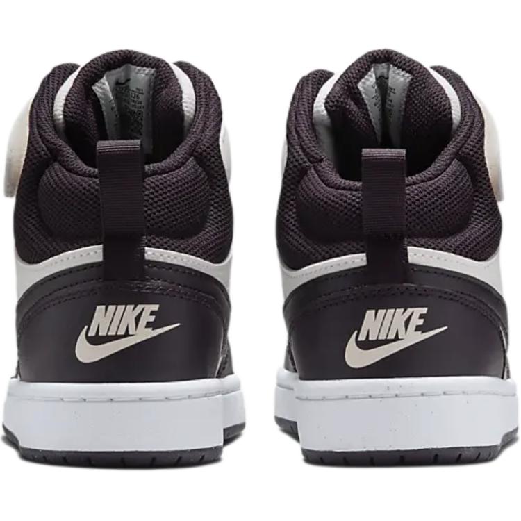 Nye Nike Court Borough 2 Sklisikre Slitesterke Mid-Top Barneskatesko Hvit Rød CD7782-126