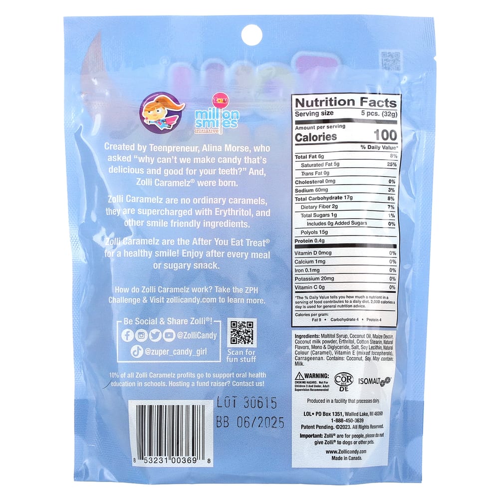 Zollipops Zolli Caramelz Approx. 8-9 Pieces 3 oz (85 g)