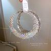 Silver Needle Diamond Moon Geometric Earrings Spice Girl Personality High Sense Earrings Exaggerated Fashion Versatile Earrings Women
