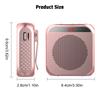 YCWF Teacher Voice Amplifier Portable Microphone Speaker PA System Rechargeable Rose Gold Outdoor Education Meetings Presentations