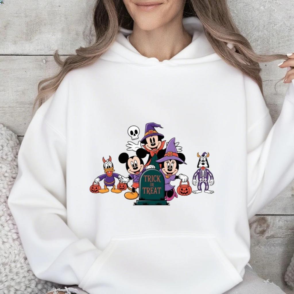 Disney Parent-child Costume Children's Halloween Pumpkin Mickey Family Autumn and Winter Pure Cotton Multi-color Sweatshirt