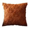 Decorative Pillow Case Embroidery Maple Leaves Pumpkin Pattern Pillow Cover Removable