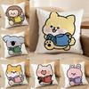 Small Animal Cartoon Happy Sports Pillow Case Comfort Sofa Bed Silky Elegant Invisible Zipper Decorative Cushion Cover