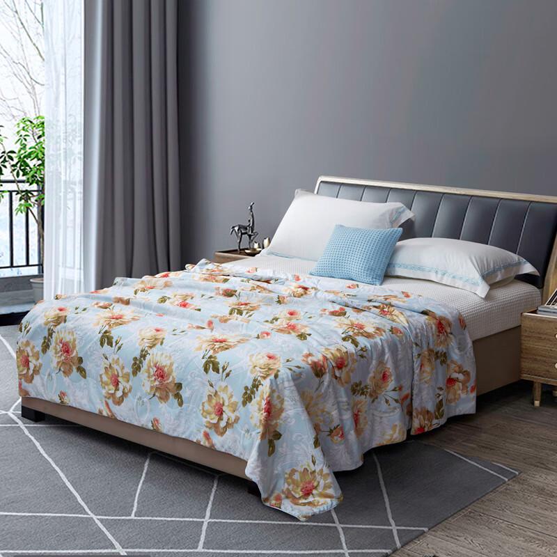 Fuanna Tussah Silk Cool-Touch Printed Summer Quilt
