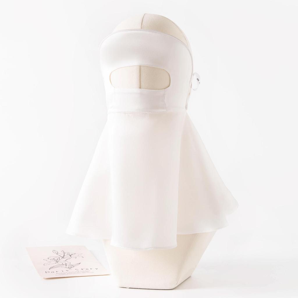 2025 Silk Facekini: Full Face & Neck UV Protection Mulberry Silk Mask