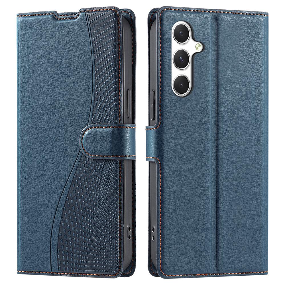 For Samsung Galaxy A54 5G Case Dots Imprinted PU Leather Flip Phone Cover with Card Slot,Strap