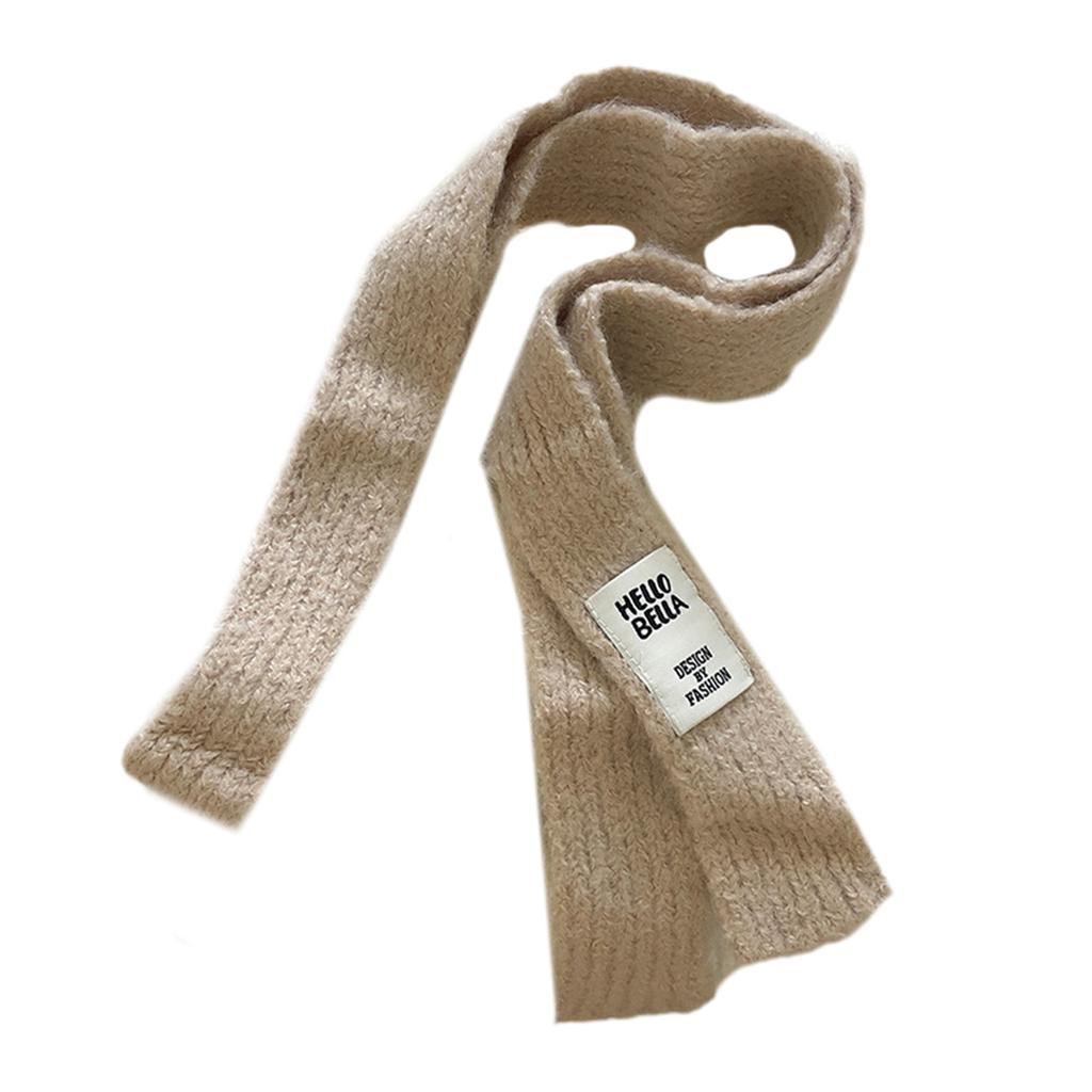 Women Long Thin Scarf Winter Skinny Scarf Lady Maillard Styling Scarf Casual Travel Shopping Taking Photo Scarf for Teen