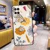 Orange Flower Pattern Case For Oppo A98 A18 A38 A58 A78 A60 A80 A40 A96 A76 A16 A94 A74 A54 A15 A17 A57 A77 A5 Pro