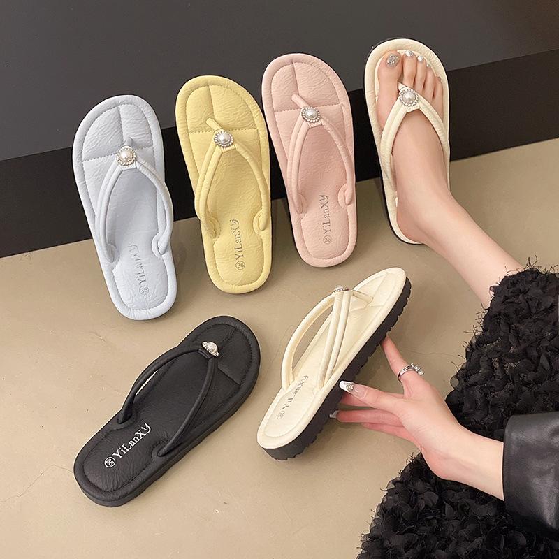 

Flat bottom versatile toe slippers women s summer wear casual niche cool slippers new flip-flops 36