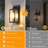 BesLowe Upgraded Dusk To Dawn Outdoor Wall Lights, Matte Black, 2-Pack