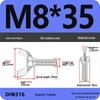 304 Stainless Steel Hand-Tightening Butterfly Weld Screws - Ram Horn M4 M5 M6 M8