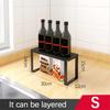 Metal Storage Rack Anti Skid Bottom Shelf Organizer for Kitchen Pantry Closet Home Storage