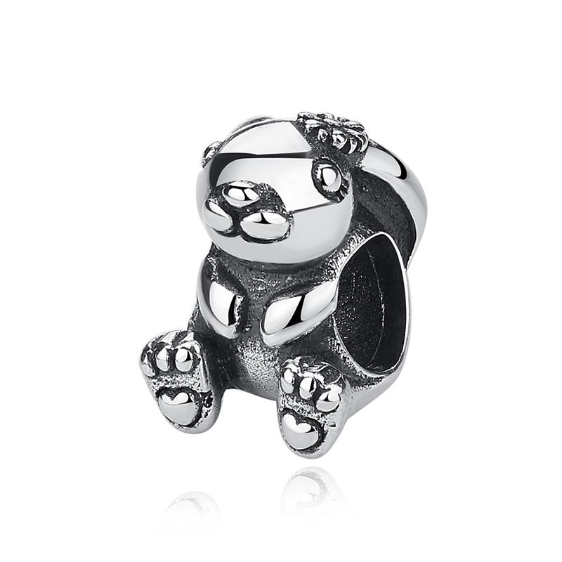 Original 925 Silver Charm Bead Love Dog Cat Paw Panda Firefly Pendant Charms Fit Bracelets Necklaces Women Jewelry