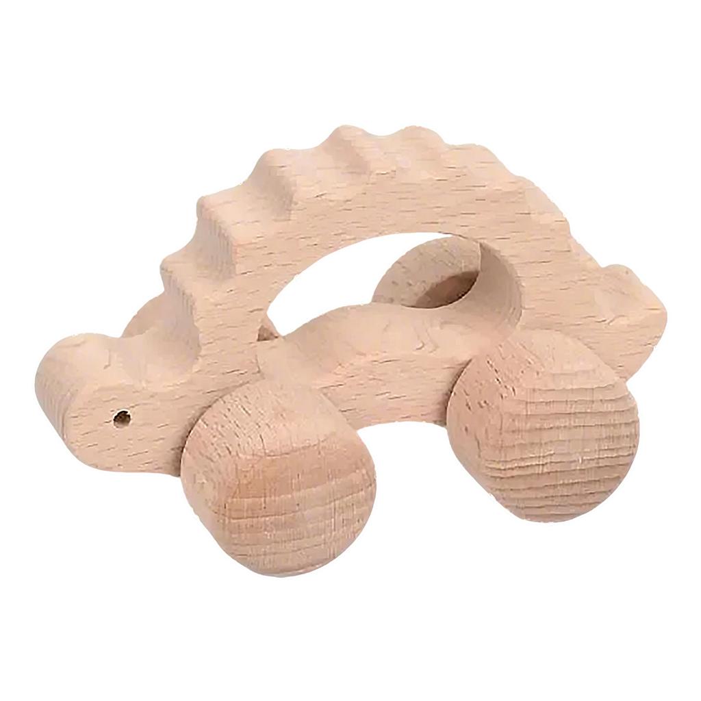 Wood Animal Car Toy Easy Grip for Baby Inertia Push Car Toy for Toddler Fine Motor Skill Exercise Fun Learning Toy