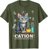 Cat Chemistry Humor Science Teacher Gift for Cat Mom Dad TShirt Funny Chemist Lover Graphic Outfit Saying Tee Short Sleeve Tops